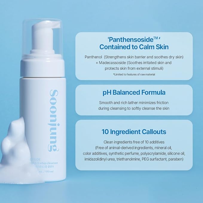 ETUDE - Soon Jung pH 6.5 Whip Cleanser