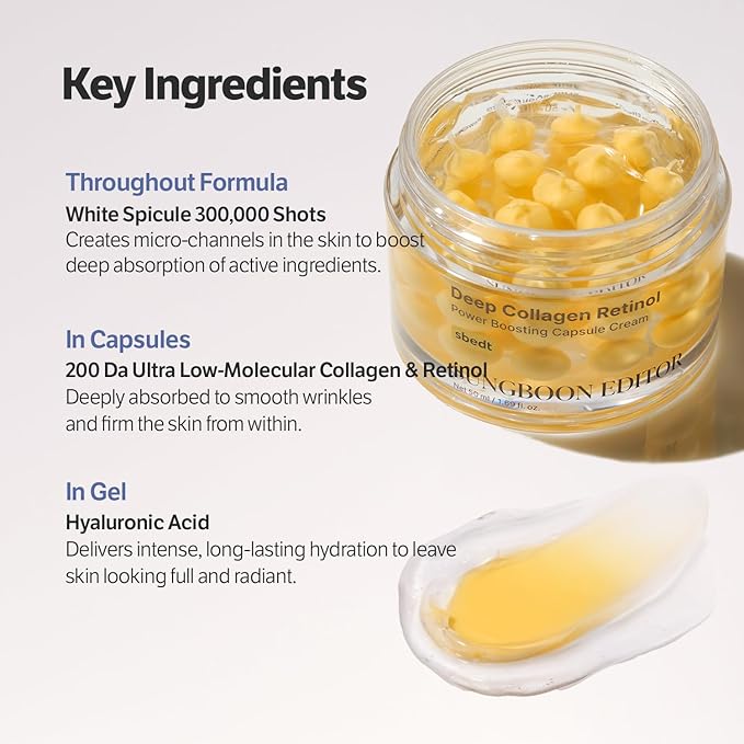 SUNGBOON EDITOR - Crema Facial Deep Collagen Retinol Power Boosting Capsule Cream