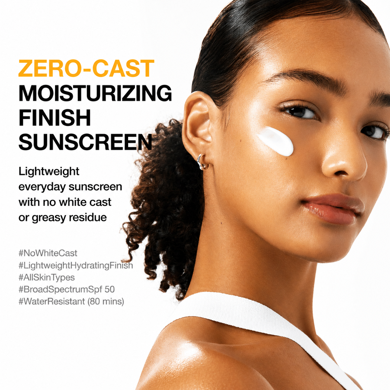 Anua - Zero-Cast Moisturizing Finish Sunscreen | Bloqueador solar 50 ml