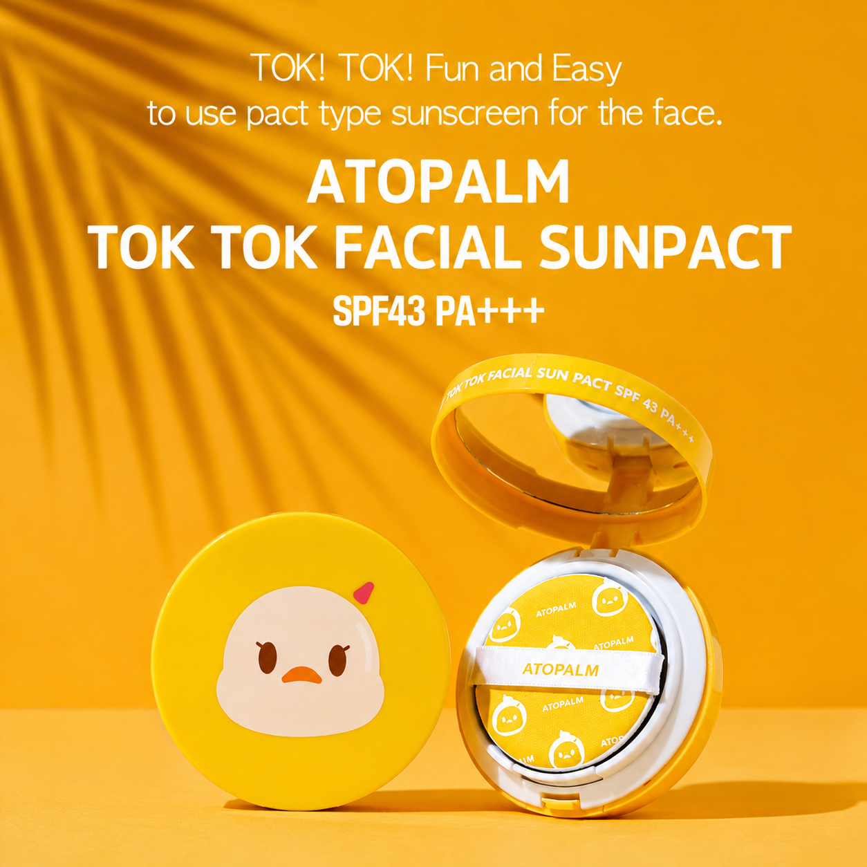 ATOPALM - Tok Tok Facial Sun Pact | Polvo compacto