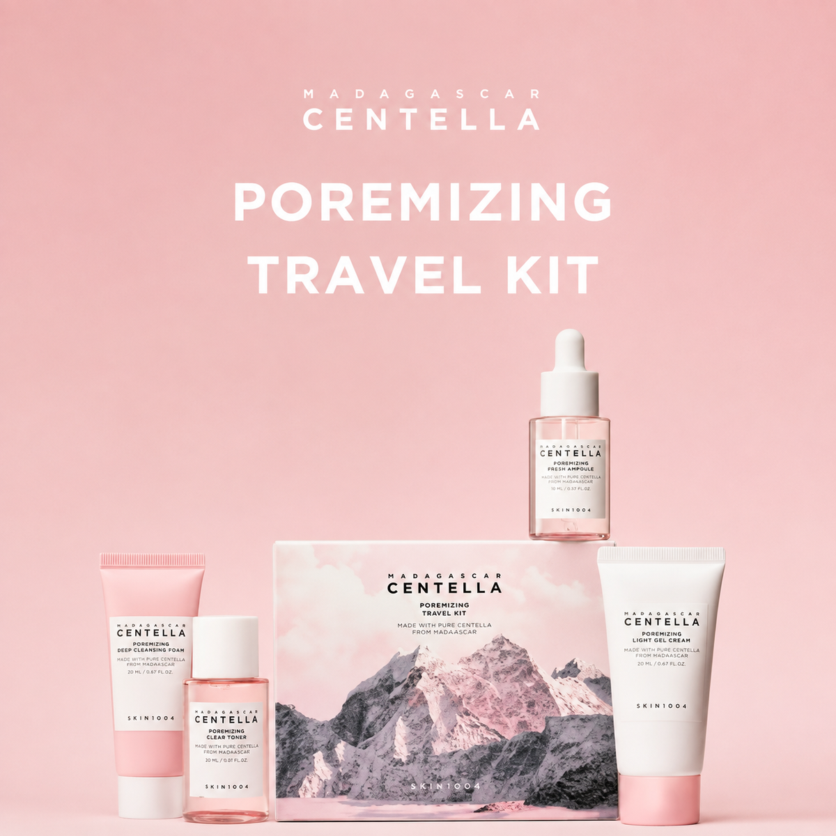 SKIN1004 - Madagascar Centella Poremizing Travel Kit | 4 piezas