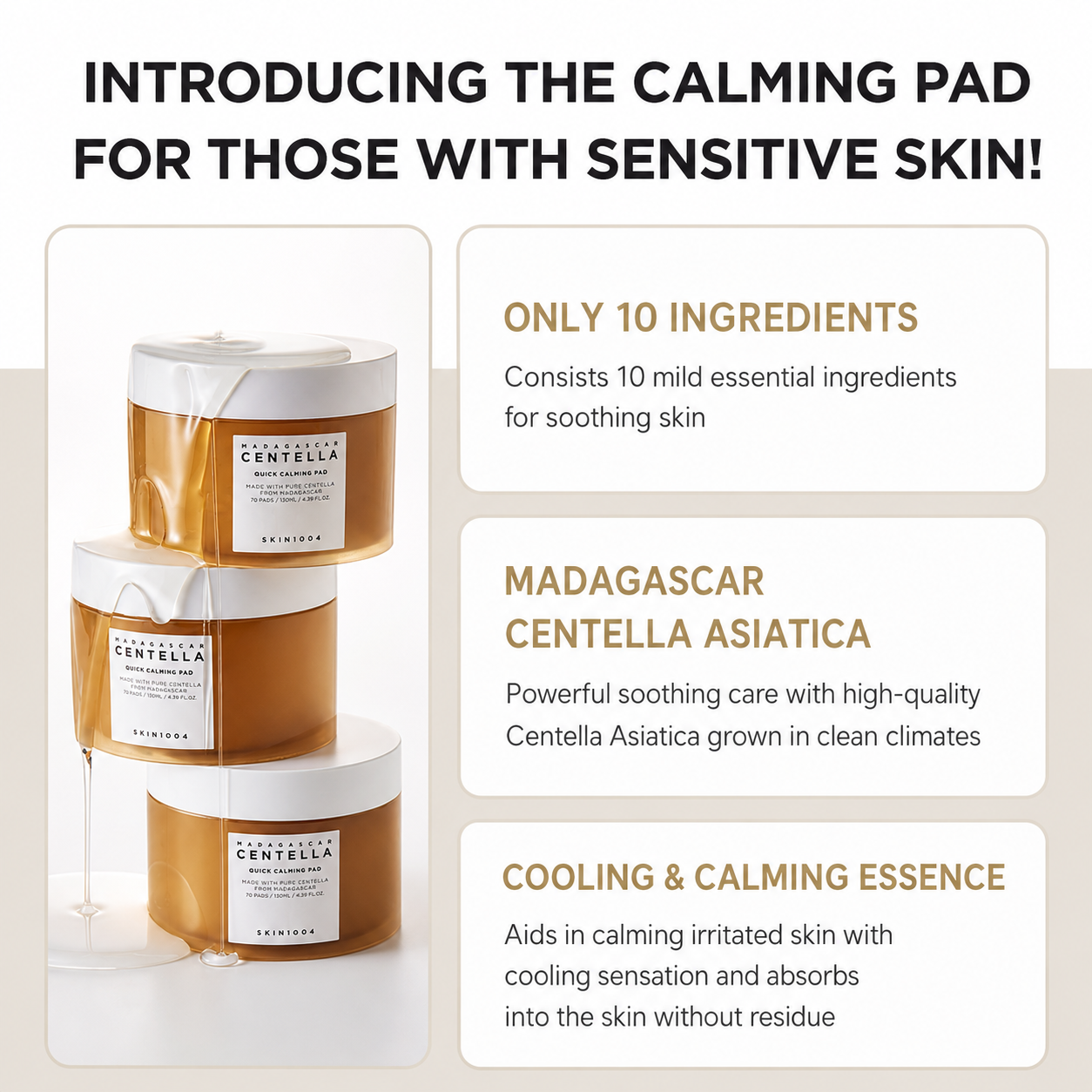 SKIN1004 - Madagascar Centella Quick Calming Pad | 70 pads