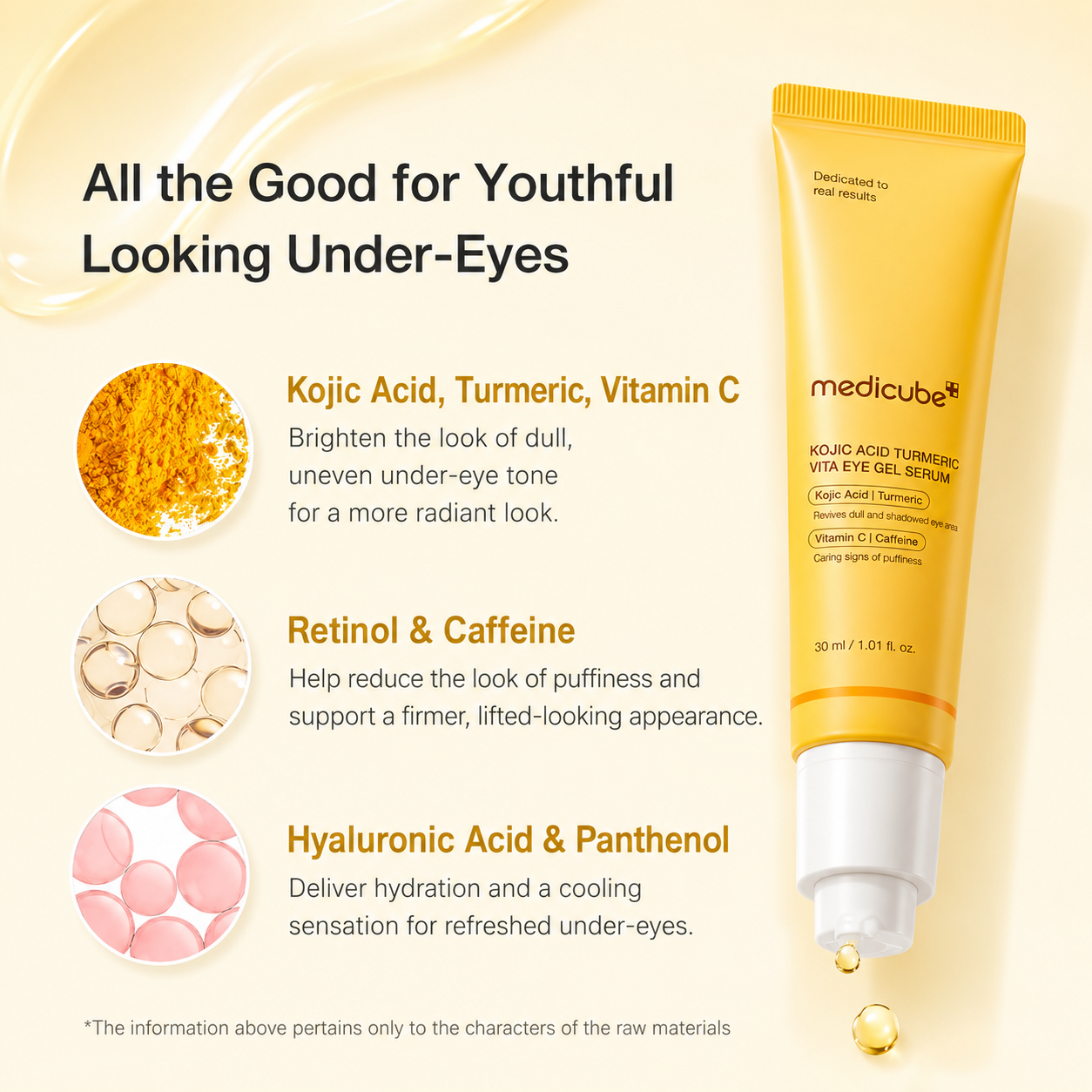 Medicube Kojic Acid Turmeric Vita Eye Gel Serum | Serum de ojos 30 ml