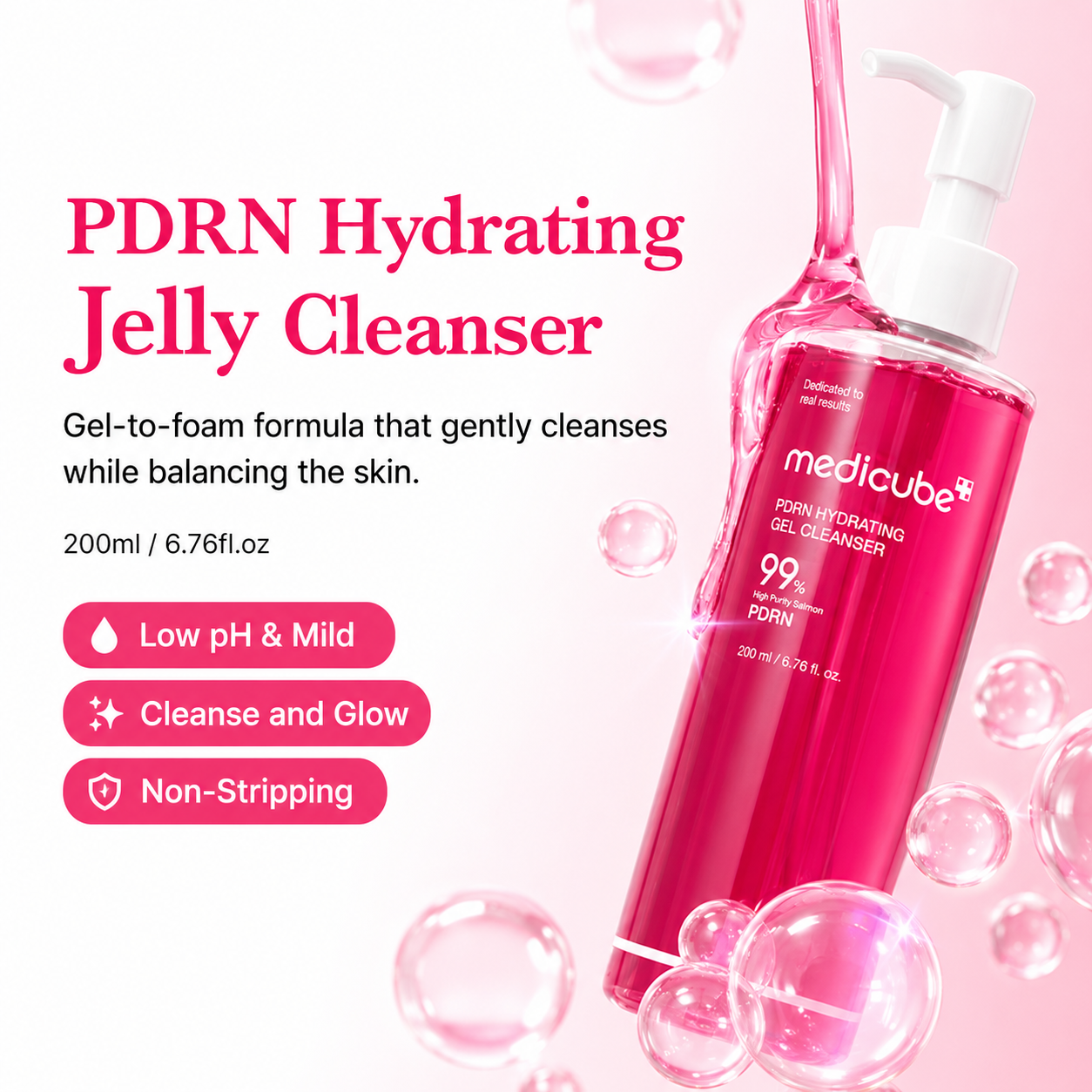 Medicube PDRN Hydrating Gel Cleanser | Gel Limpiador 200ml