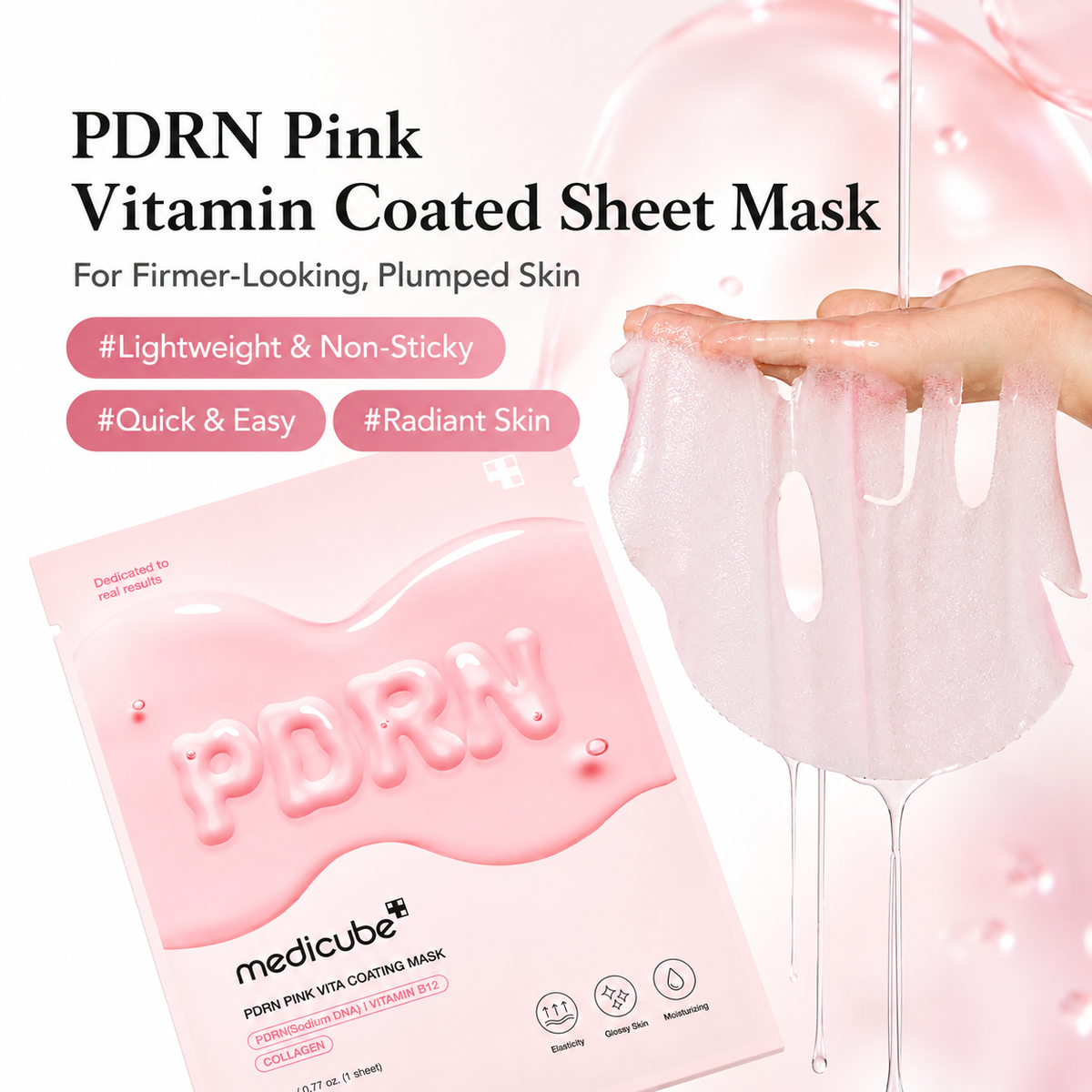 medicube - PDRN Pink Vita Coating Mask | 1 pieza