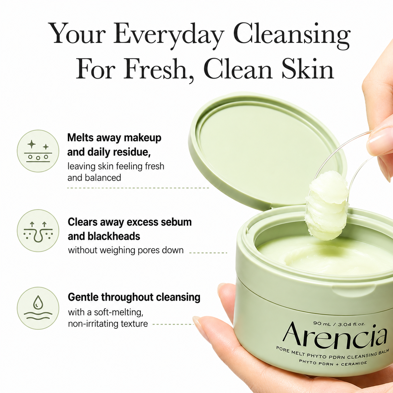 Arencia - Pore Melt Phyto PDRN Cleansing Balm 90ml | Bálsamo para limpieza con PDRN