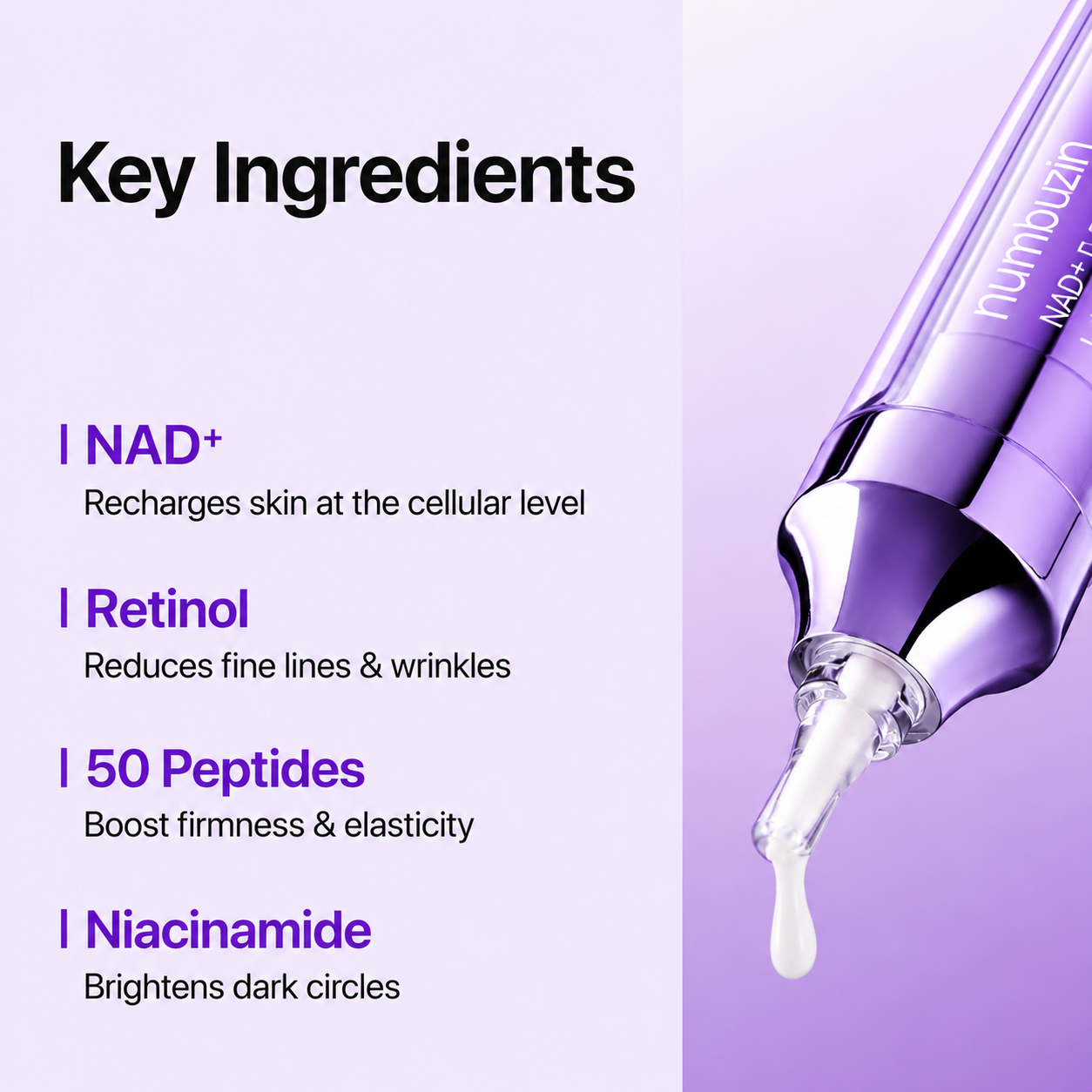 Numbuzin - No.9 NAD+ Retinal Volumetox Eye Cream Tube Type | Crema de ojos 20 ml