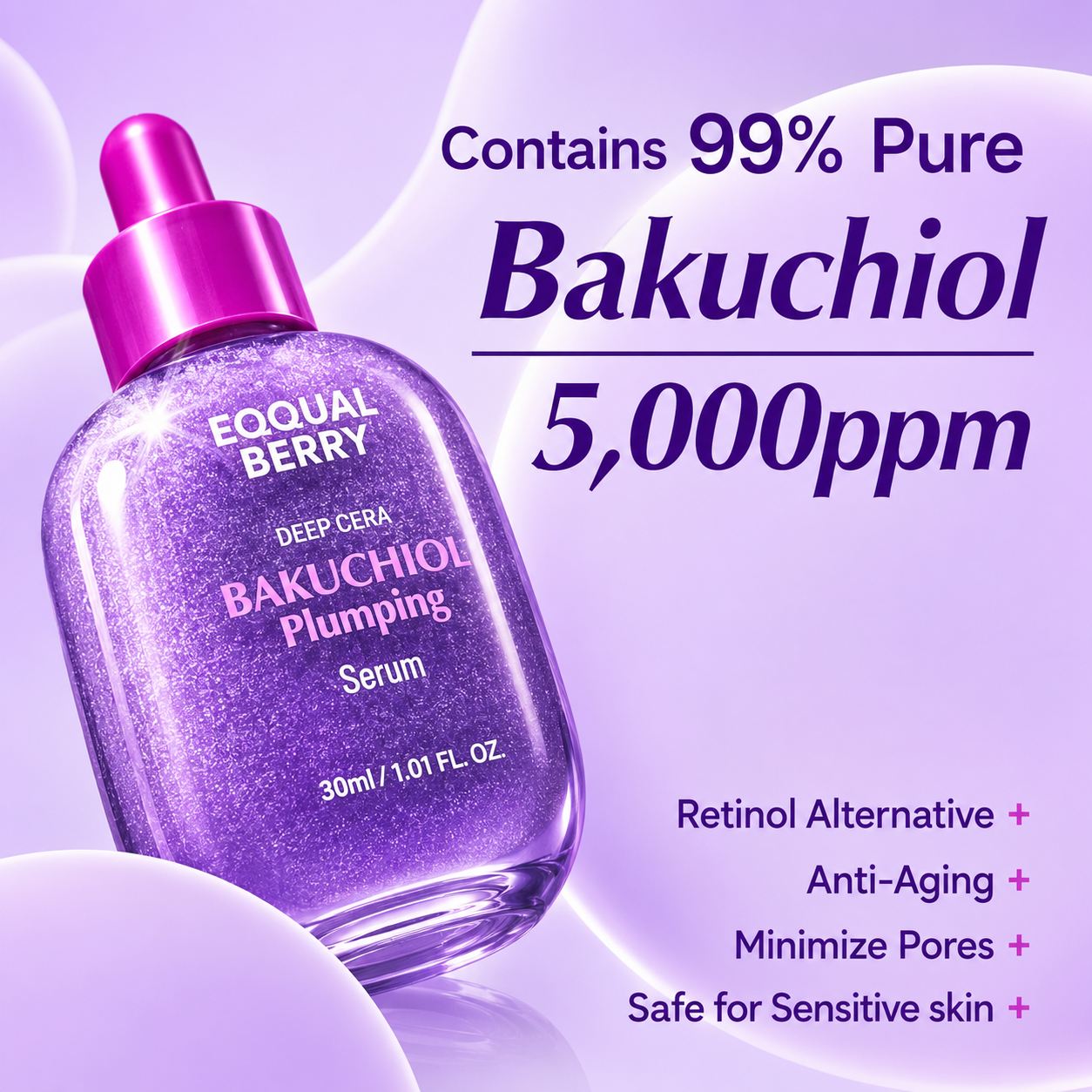 EQQUALBERRY - Bakuchiol Plumping Serum | Sérum 30 ml