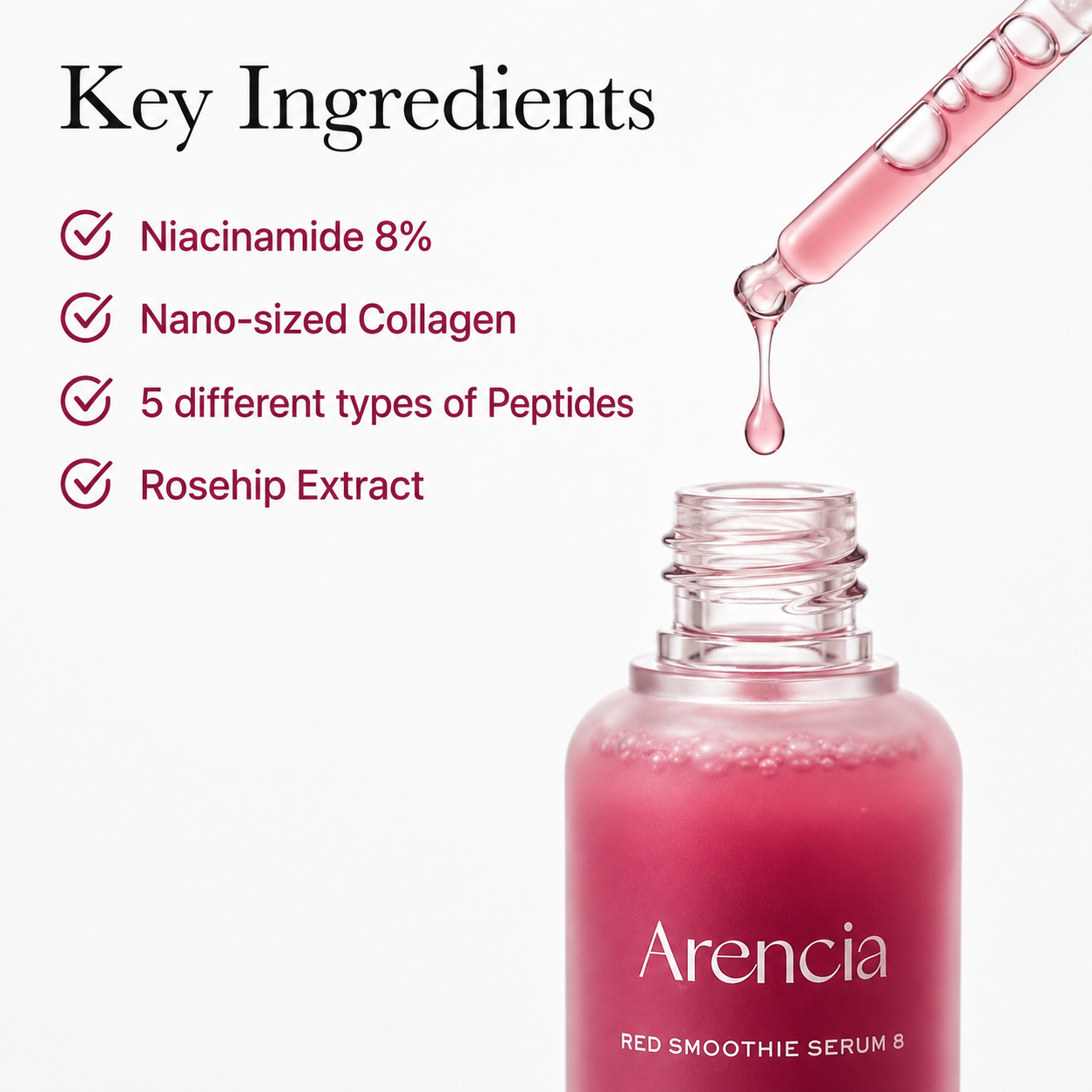 Arencia - Red Collagen + Peptide Smoothie Serum B | Sérum 30 ml