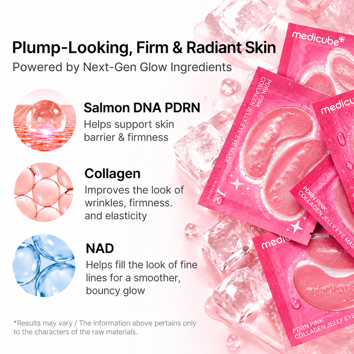 medicube - PDRN Pink Collagen Jelly Eye Mask | Mascarilla para ojos 6 pares