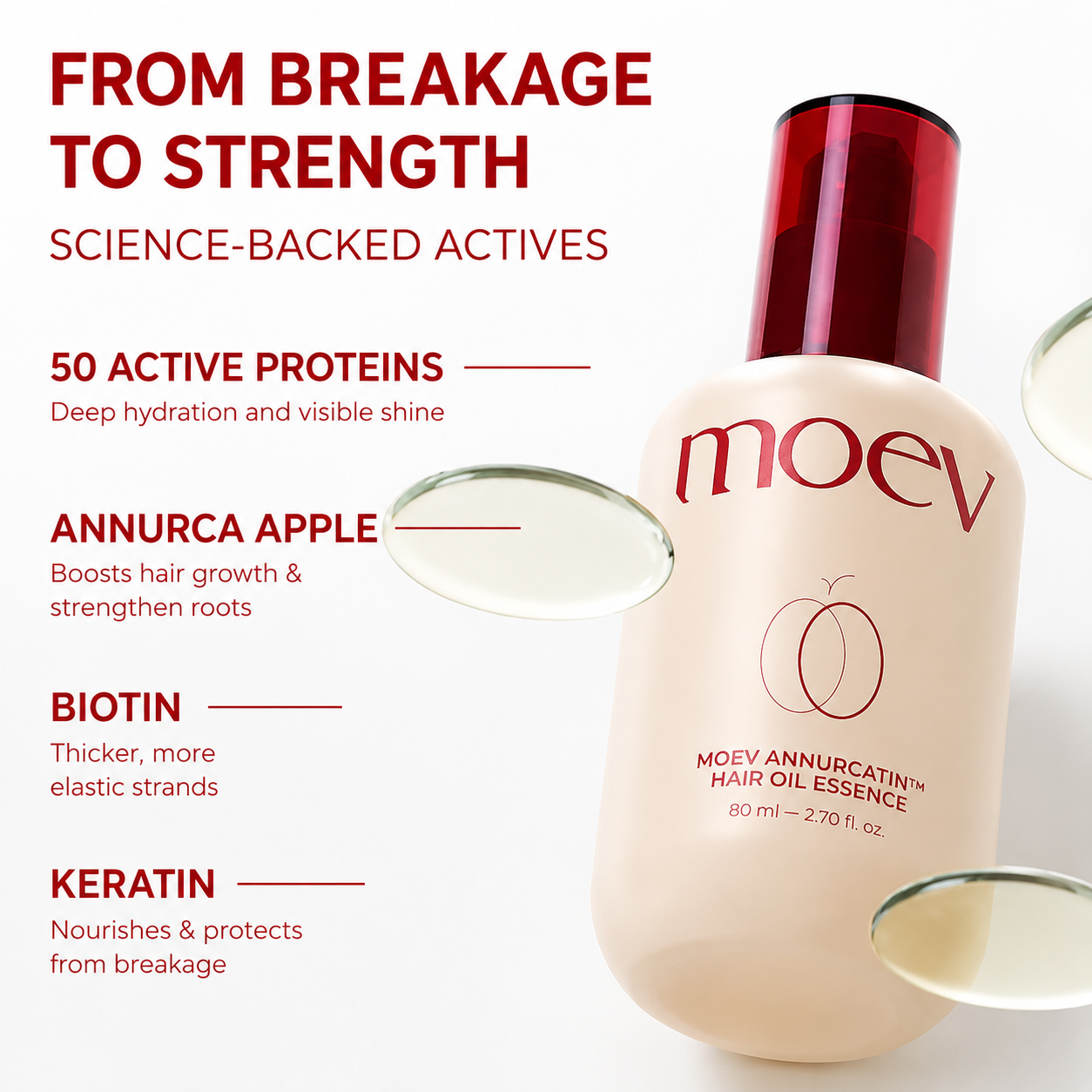 MOEV - Annurcatin Hair Oil Essence | Esencia para cabello 80 ml