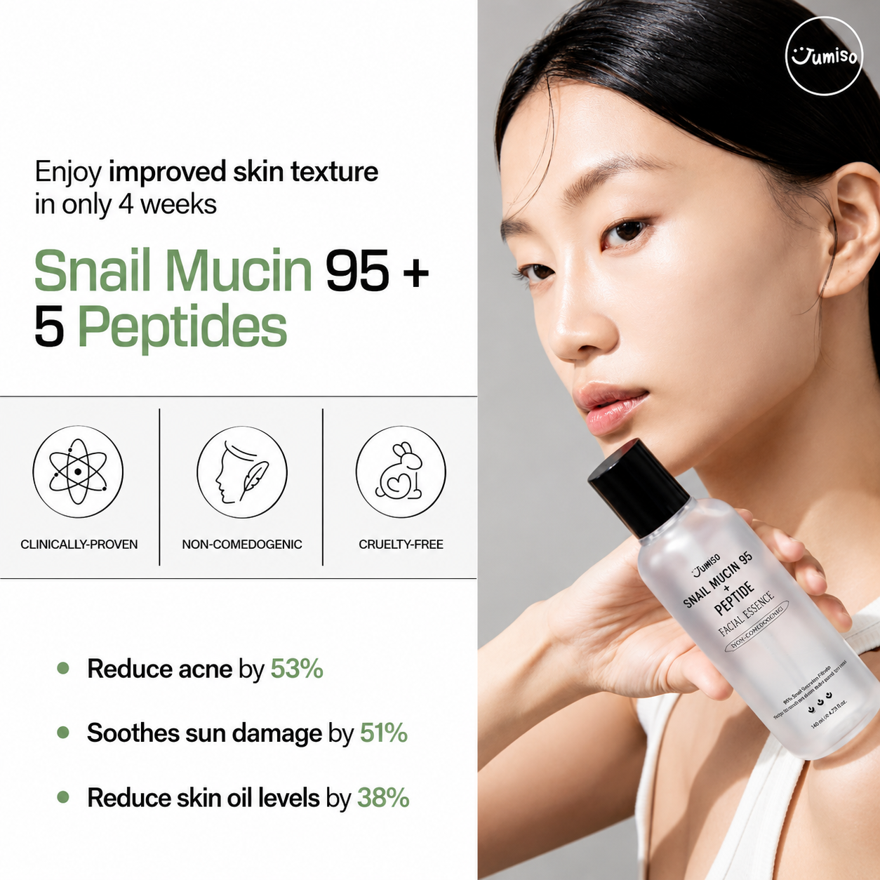Jumiso - Snail Mucin 95 + Peptide Facial Essence | Esencia 140 ml