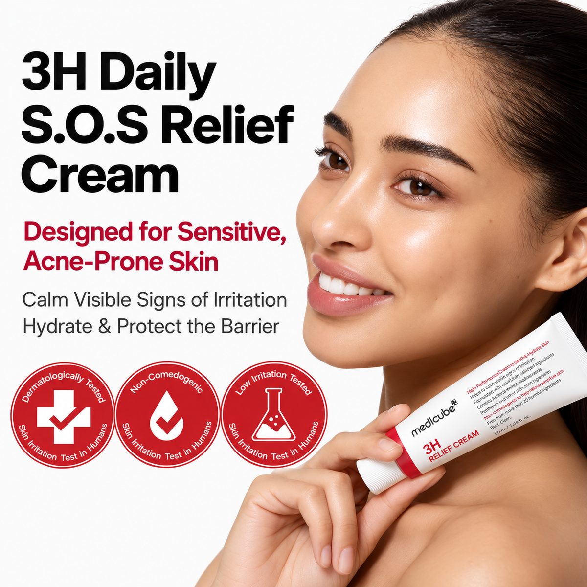 medicube - 3H Relief Cream | Crema facial 50 ml