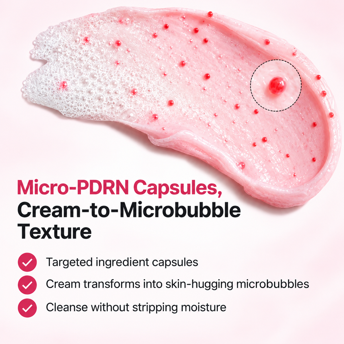 medicube - PDRN Pink Glutathione Capsule Cleansing Foam | Jabon facial 120 g