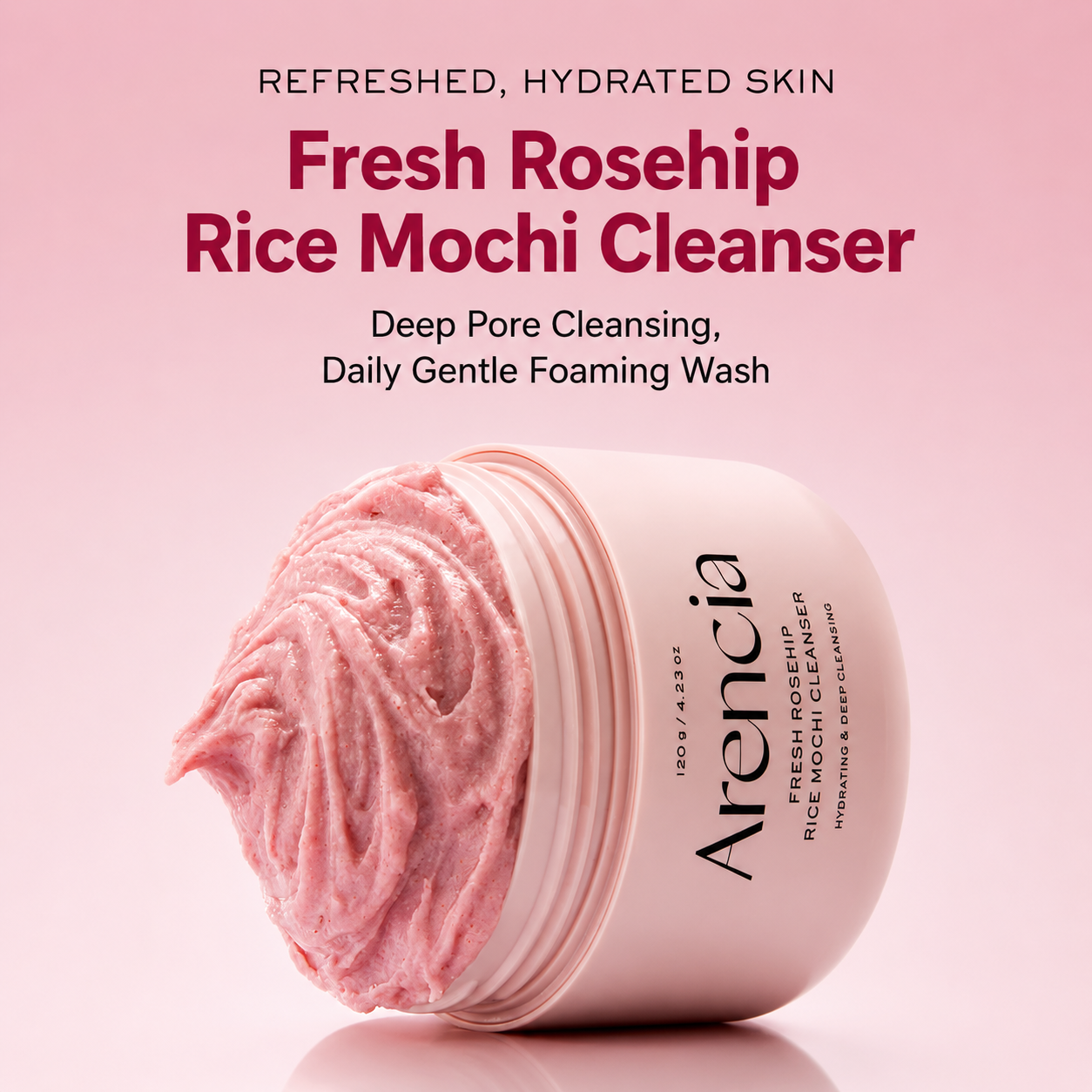 Arencia - Fresh Rosehip Rice Mochi Cleanser | Limpiador Facial 120 g