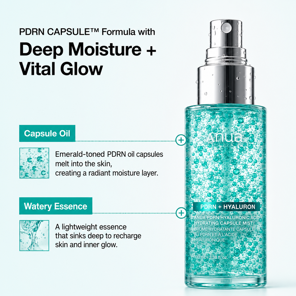 ANUA - PDRN Hyaluronic Acid Hydrating Capsule Mist | 30 ml