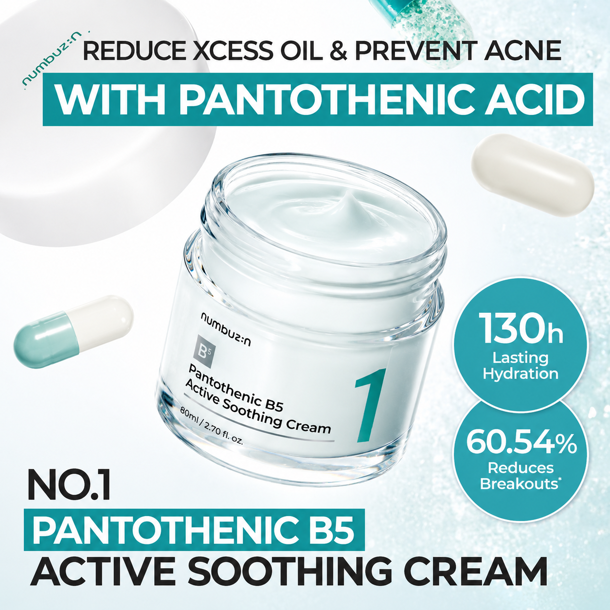 numbuzin - No.1 Pantothenic B5 Active Soothing Cream | Crema 80 ml