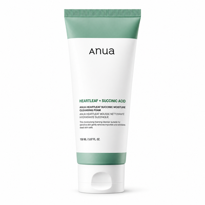 Anua - Heartleaf Succinic Moisture Cleansing Foam