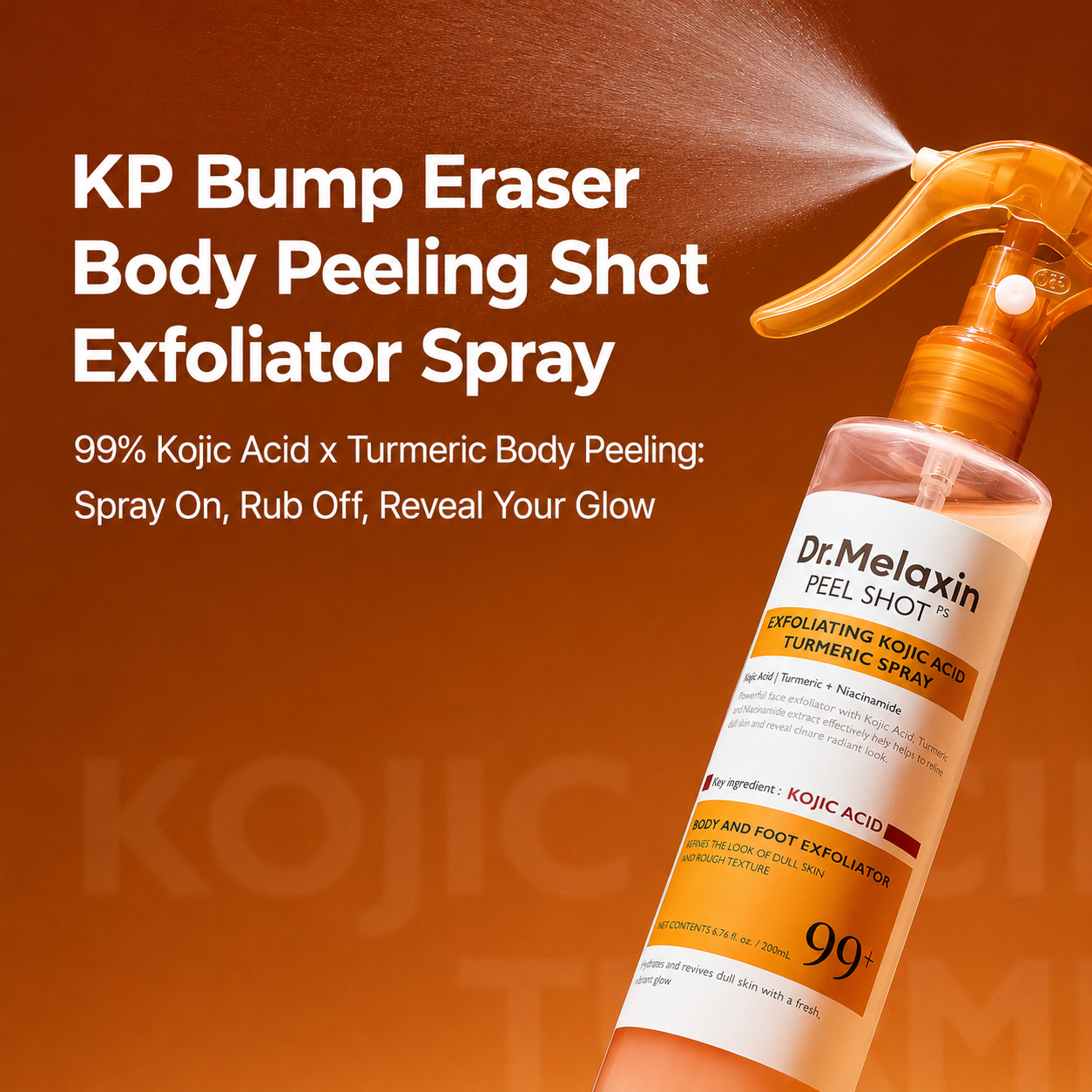 Dr.Melaxin - Peel Shot Exfoliating Kojic Acid Turmeric Spray | Exfoliante 200 ml