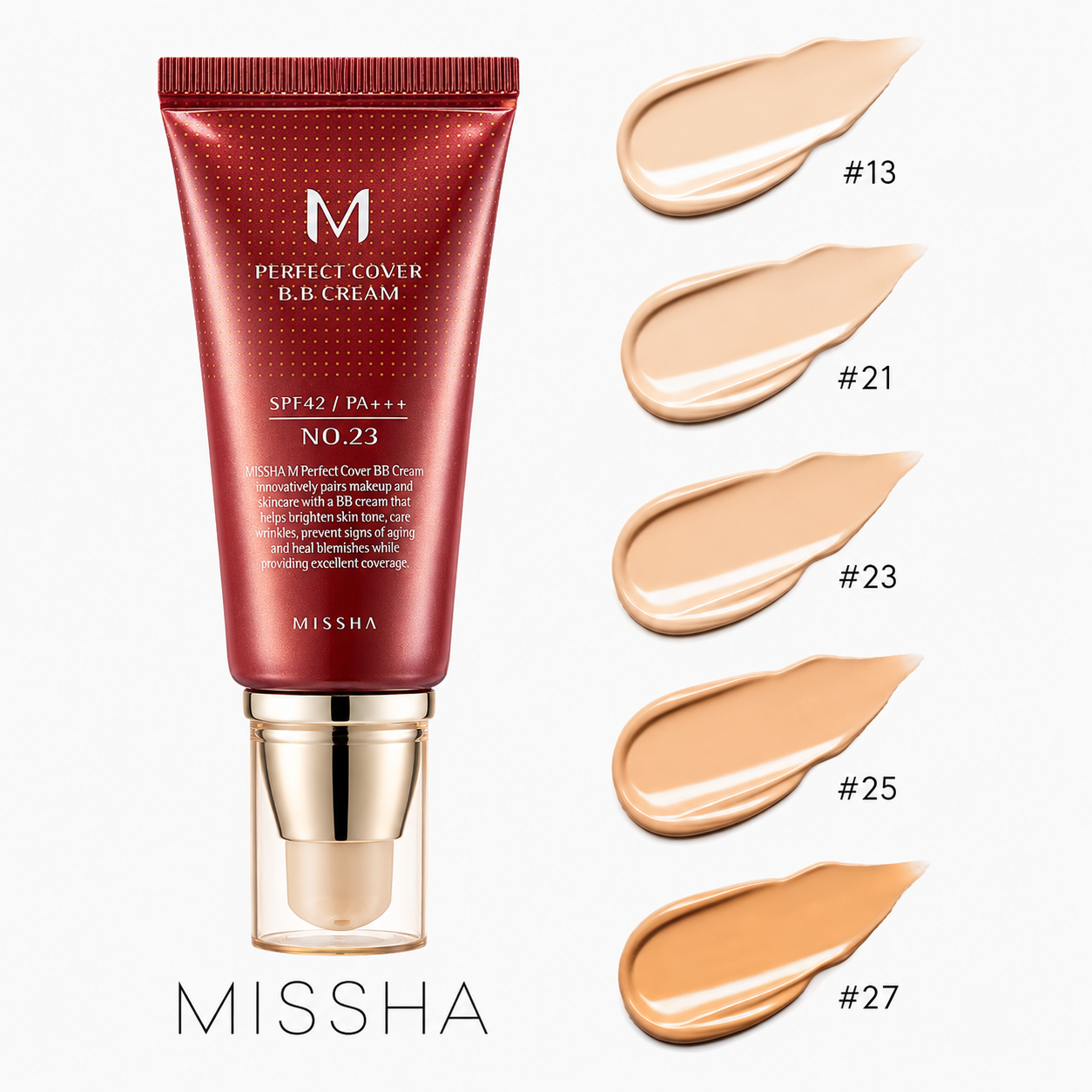 Missha - M Perfect Cover B.B. Cream Pro | BB cream 4 tonos
