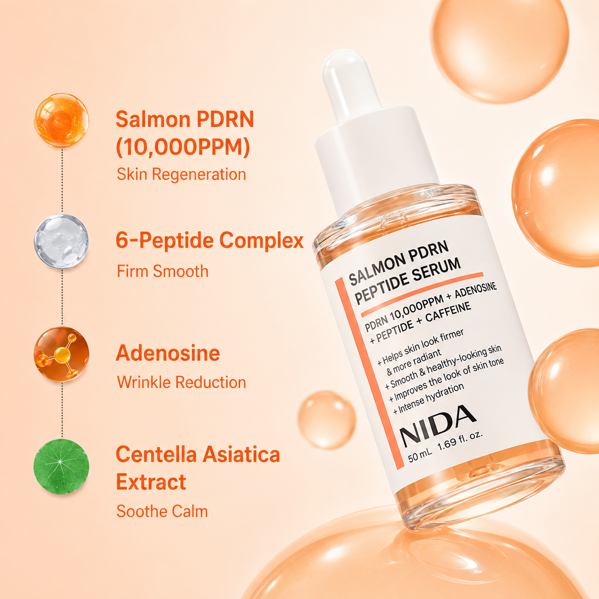 NIDA - Salmon PDRN Peptide Serum | 50 ml