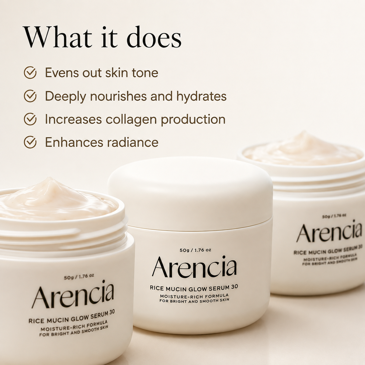 Arencia - Rice Mucin Glow Serum | 50 g