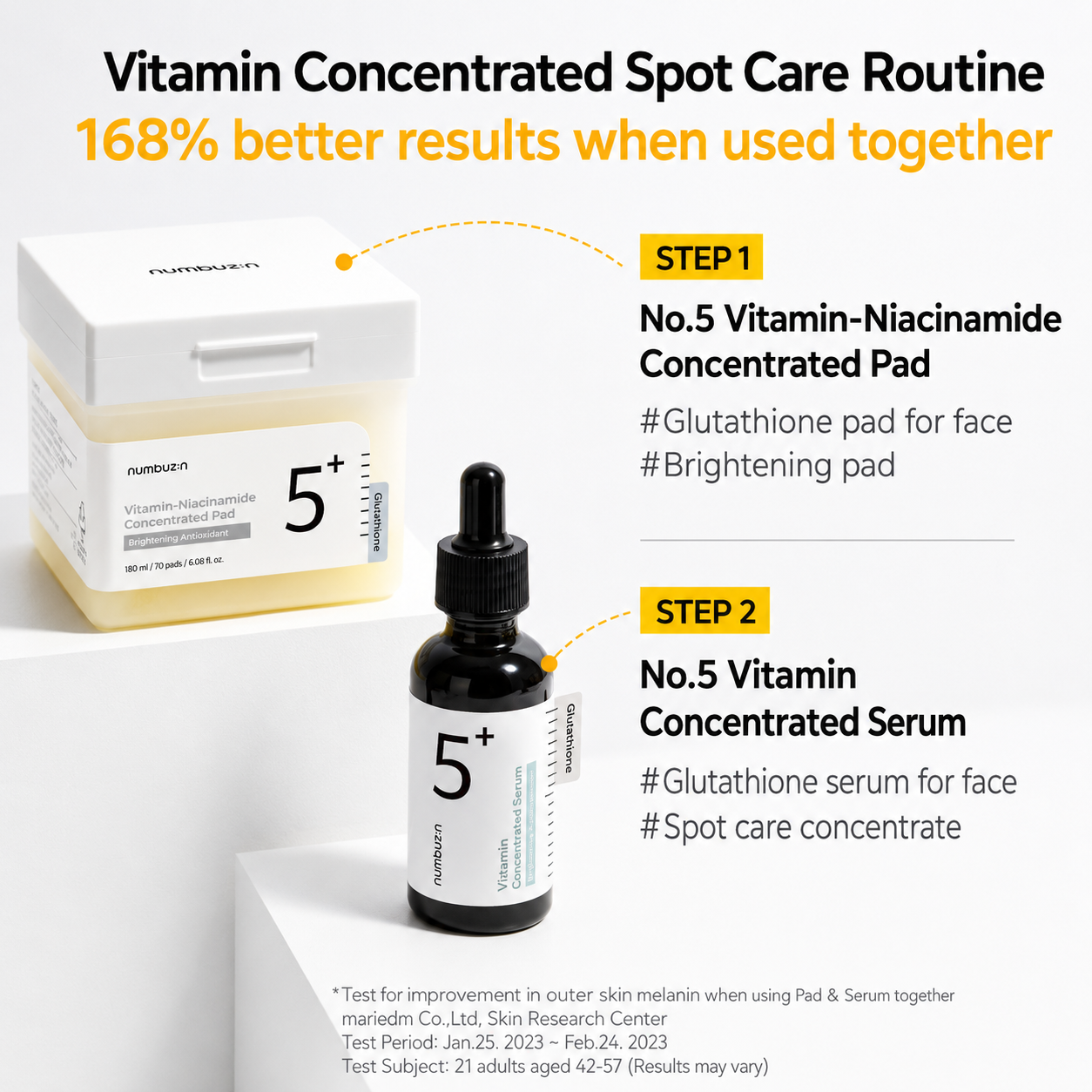 numbuzin - No.5+ Glutathione Vitamin Concentrated Serum |Sérum Iluminador 30 ml