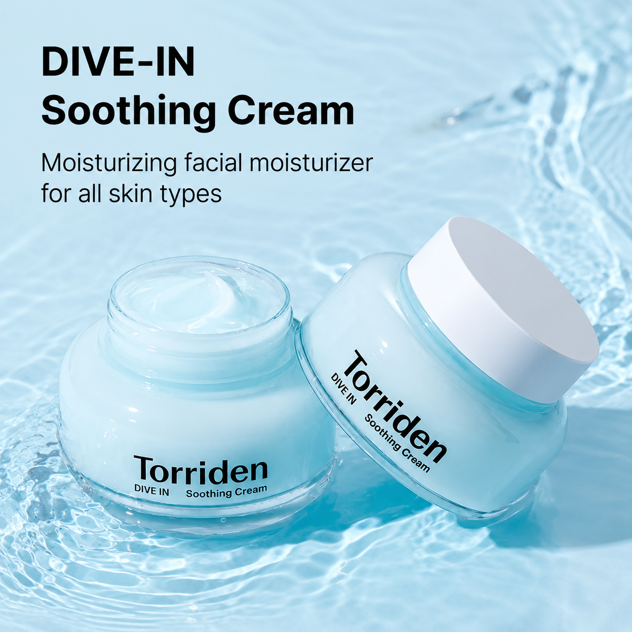 Torriden - DIVE IN Low Molecular Hyaluronic Acid Soothing Cream | Crema facial hidratante 100 ml