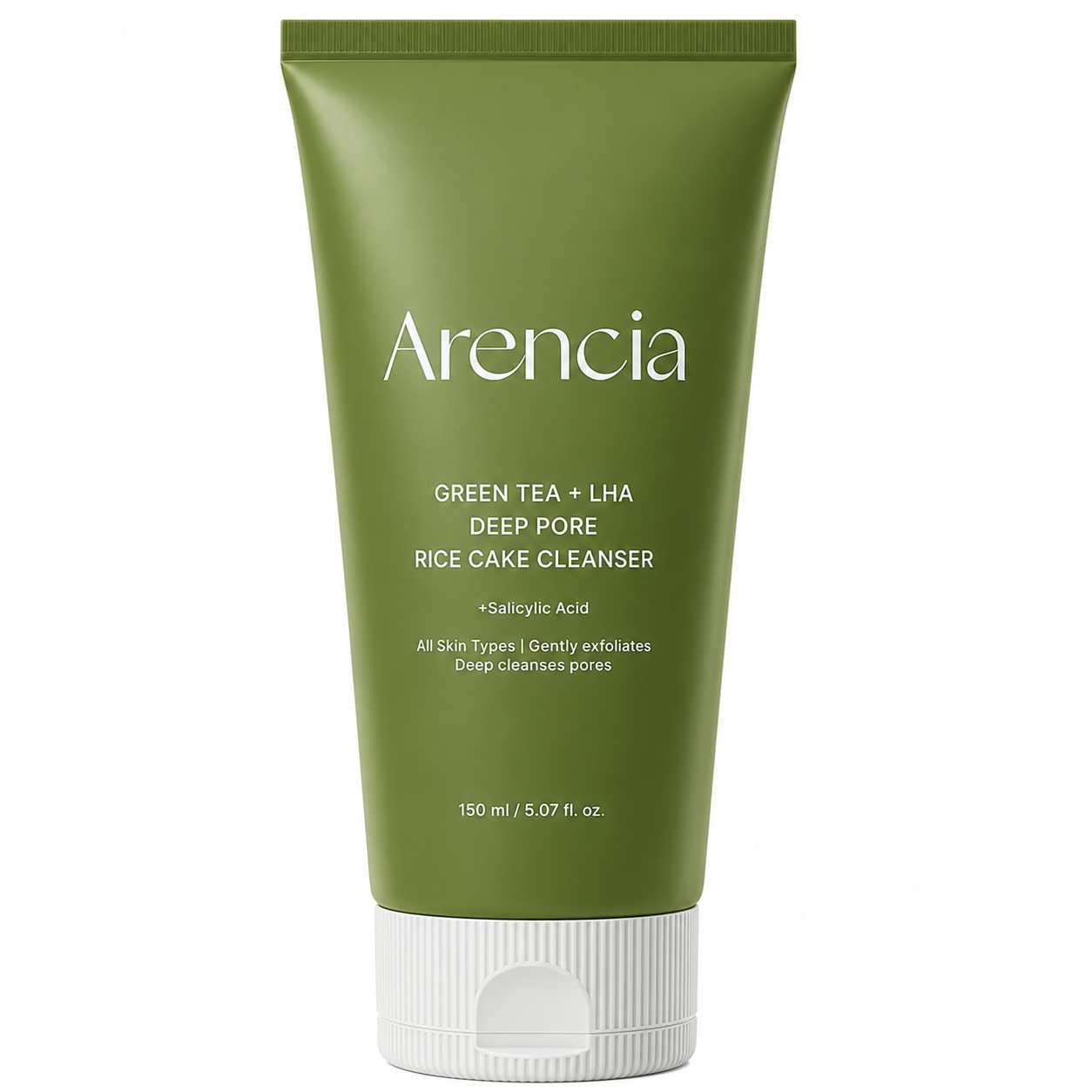 Arencia - Green Tea + LHA Deep Pore Rice Cake Cleanser 150g