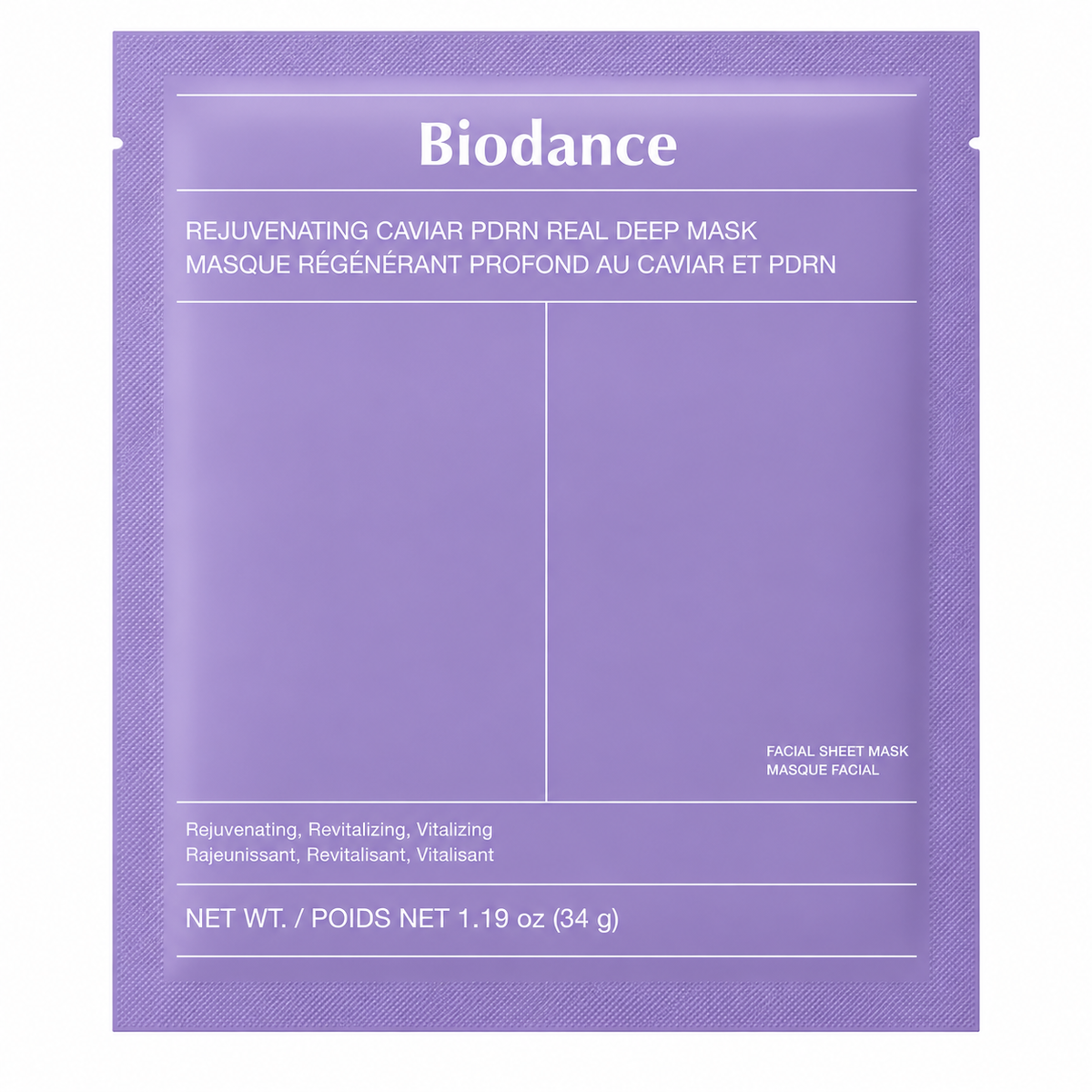 Biodance - Rejuvenating Caviar-PDRN Real Deep Mask | Mascarilla facial PDRN 1 pieza