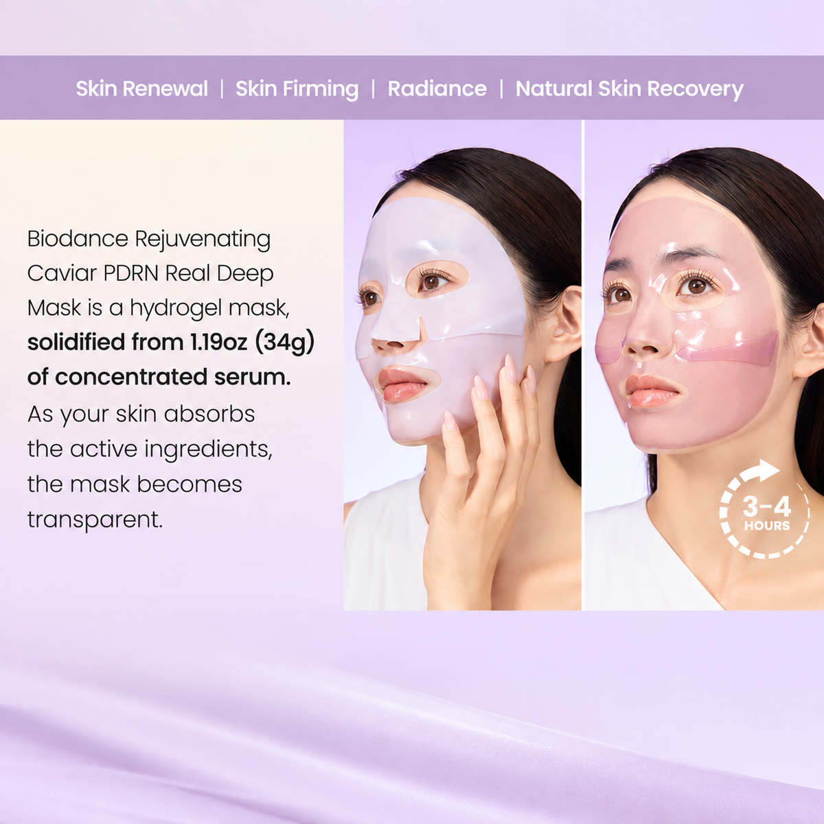 Biodance - Rejuvenating Caviar-PDRN Real Deep Mask | Mascarilla facial PDRN 1 pieza