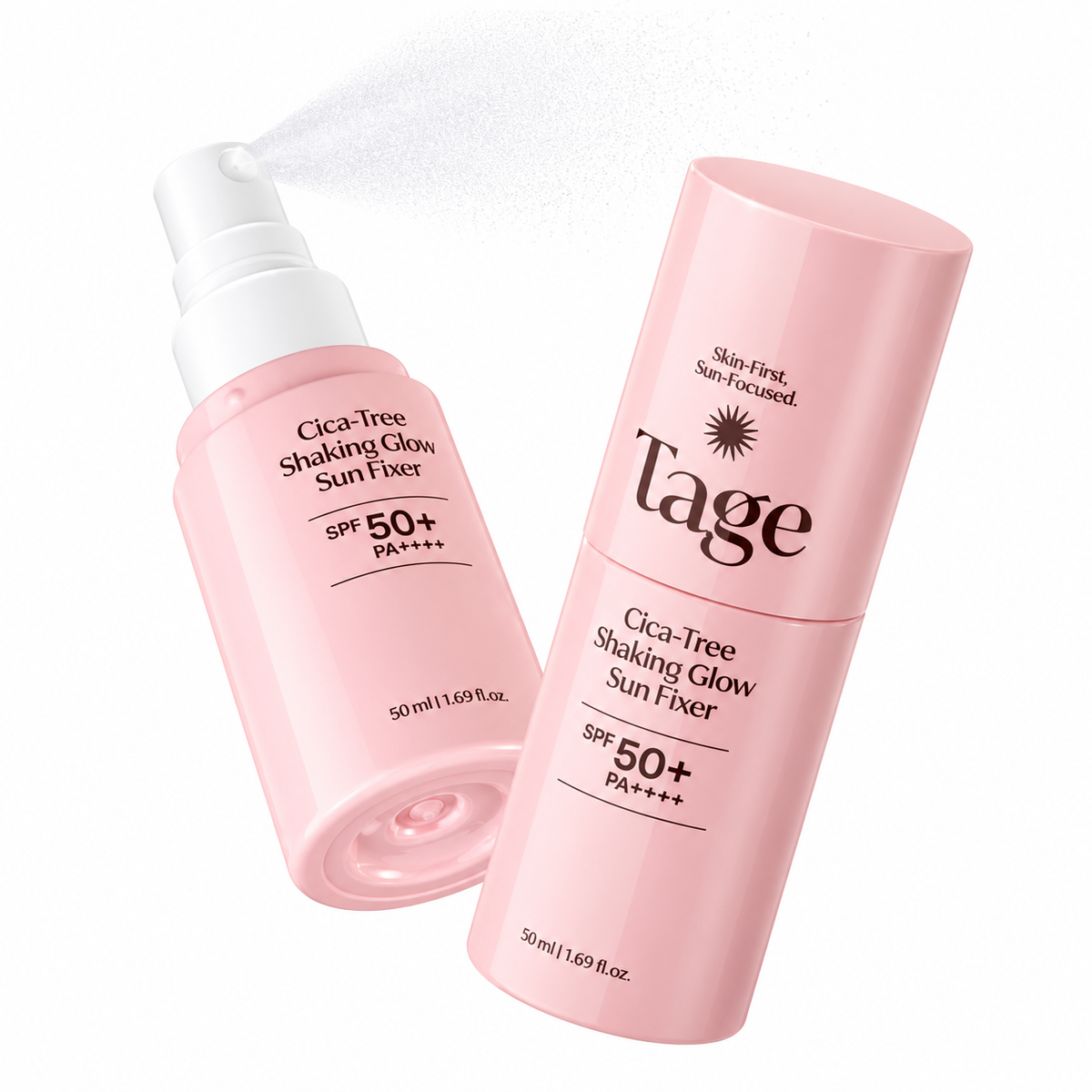 Tage - Cica-Tree Shaking Glow Sun Fixer | Spray fijador con bloqueador solar