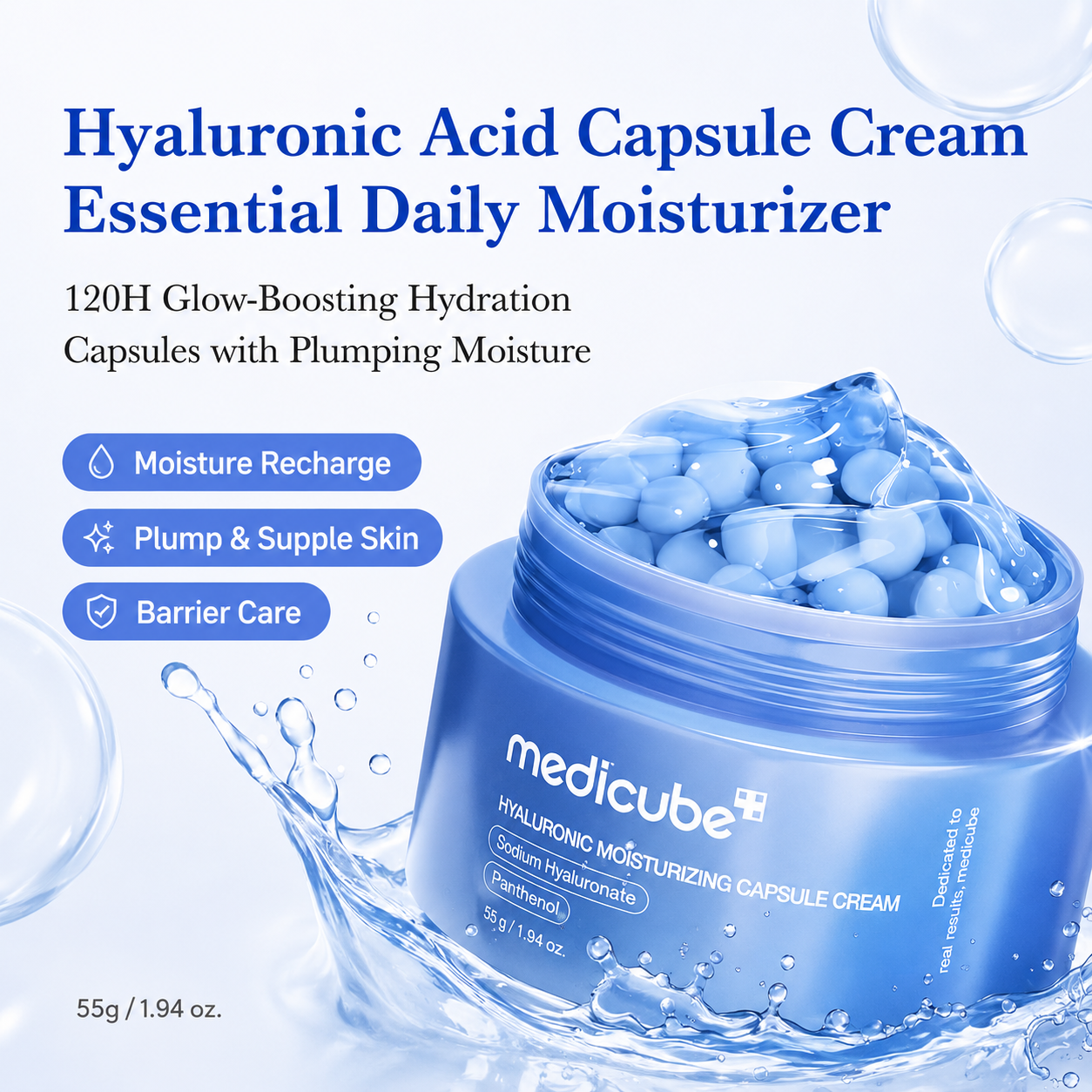 Medicube - Hyaluronic Moisturizing Capsule Cream 55g