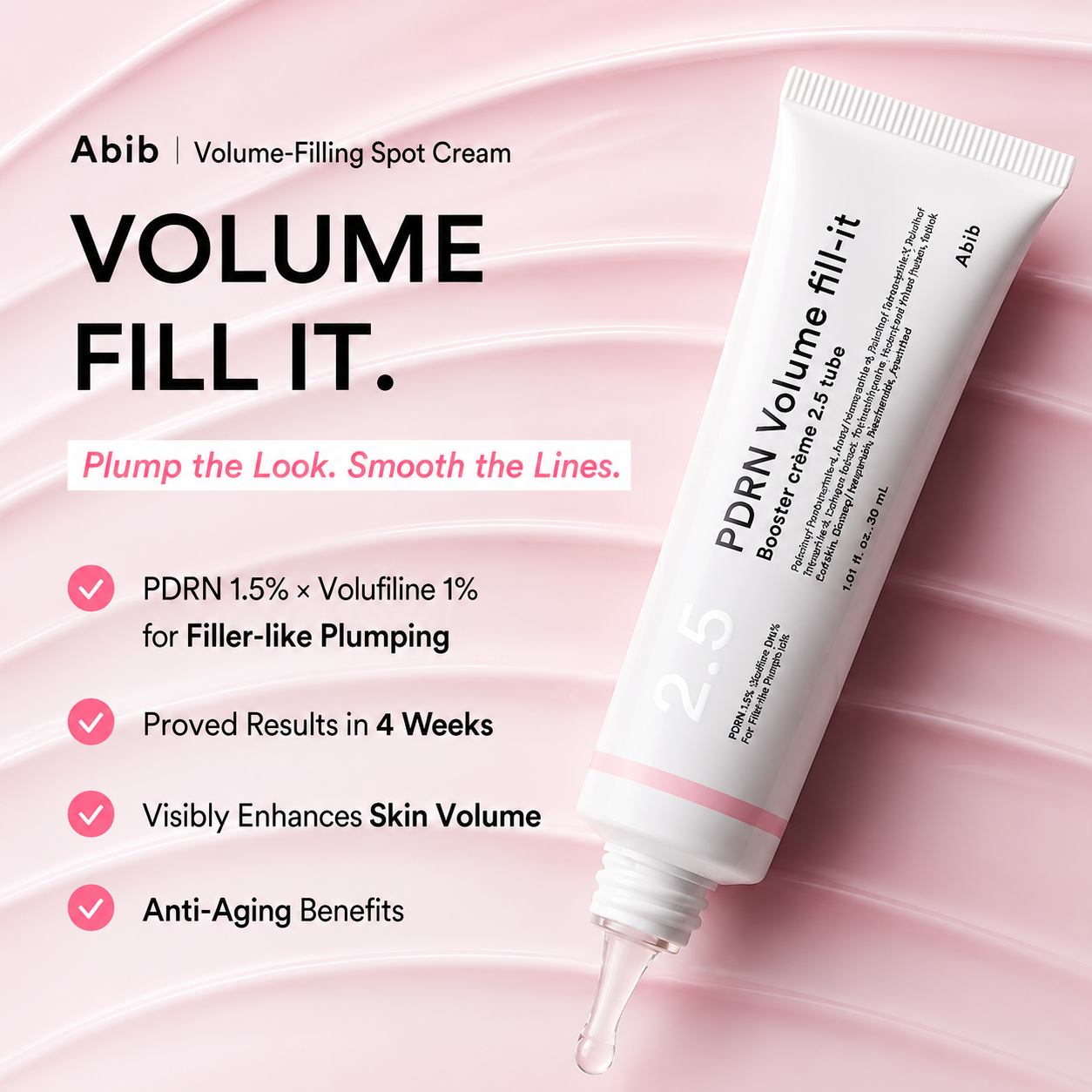Abib - PDRN Volume Fill-it Booster Crème 2.5 Tube | Crema facial 30 ml