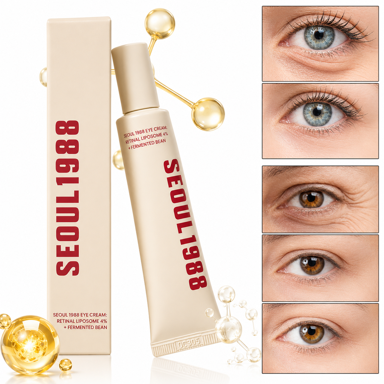 KSecret - 1988 Eye Cream: retinal Liposome 4% + Fermented Bean | Contorno de ojos 30 ml