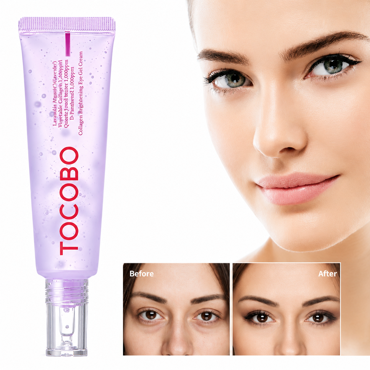 Tocobo - Collagen Brightening Eye Gel Cream | Contorno de ojos 30 ml