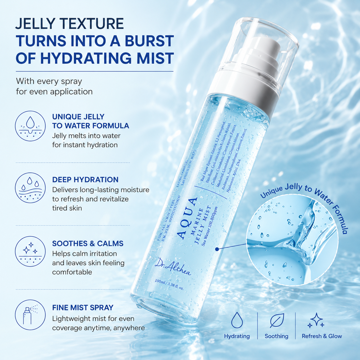 Dr. Althea - Aqua Marine Jelly Mist | Mist facial 100 ml