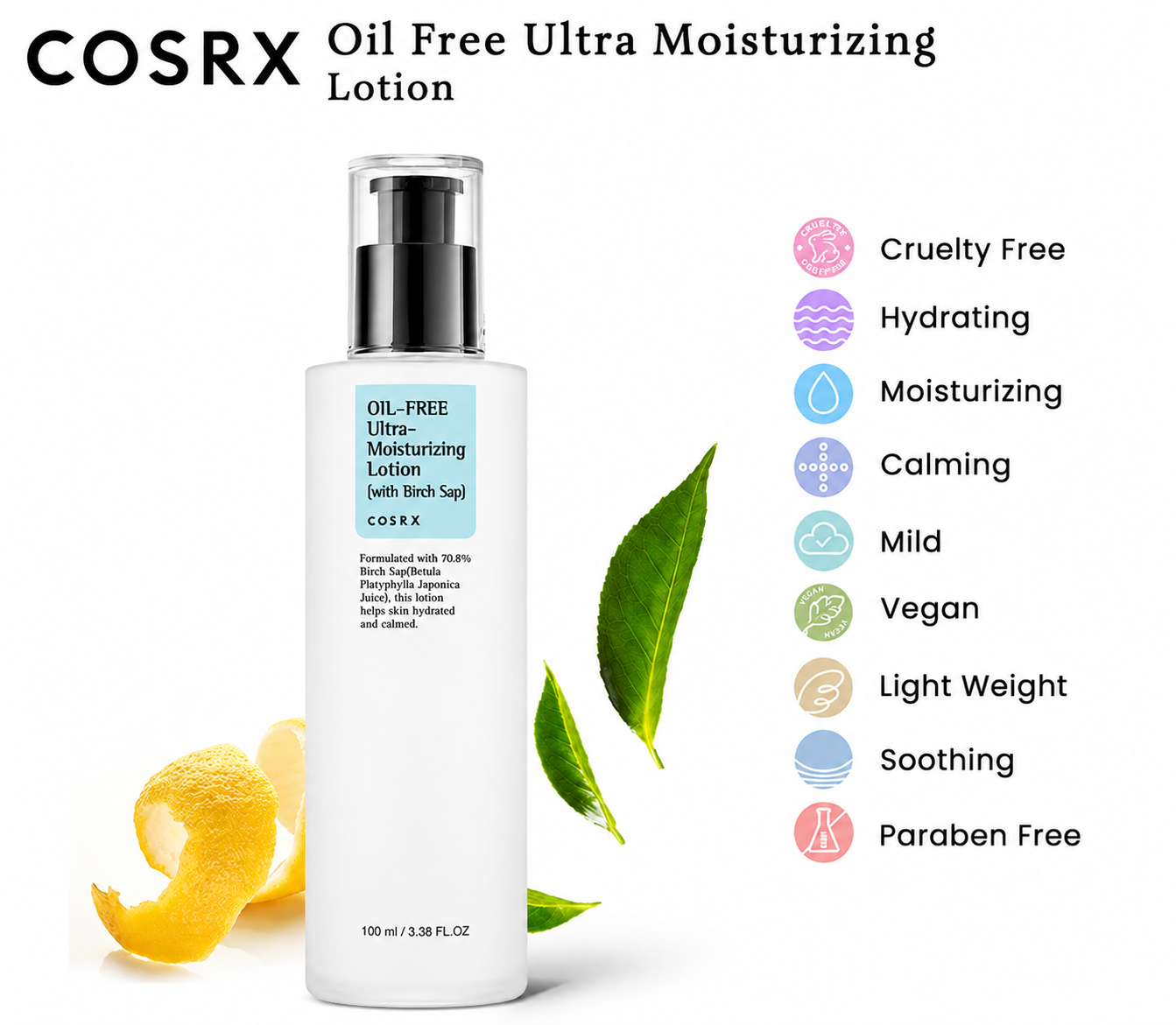 COSRX - Oil Free Ultra Moisturizing Lotion with Birch Sap | Crema 100 ml