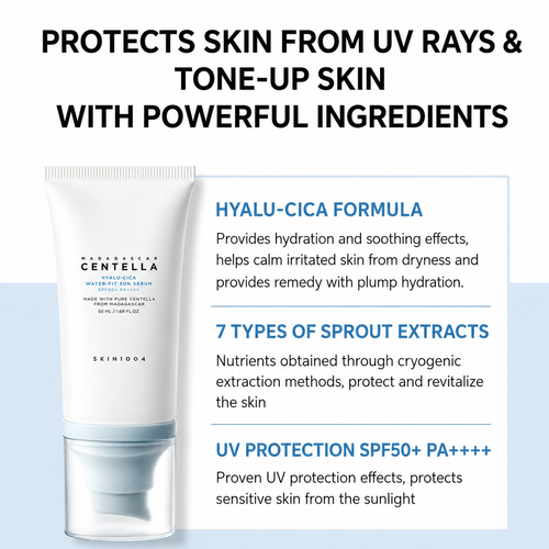 SKIN1004 - Madagascar Centella Hyalu-Cica Water-Fit Sun Serum | Protector solar 50 ml