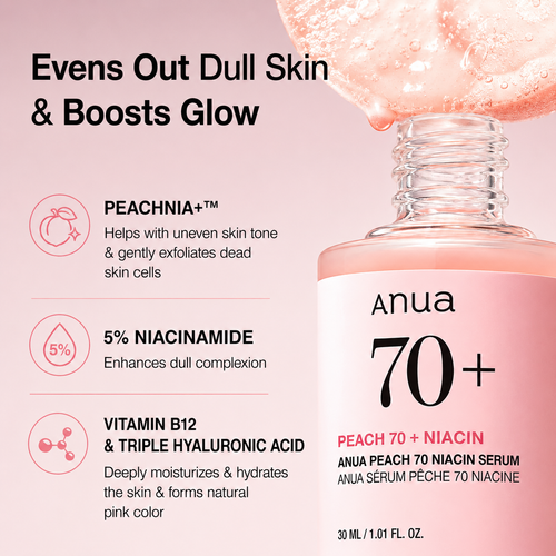 Anua - Peach 70% Niacinamide Serum | Sérum 30 ml