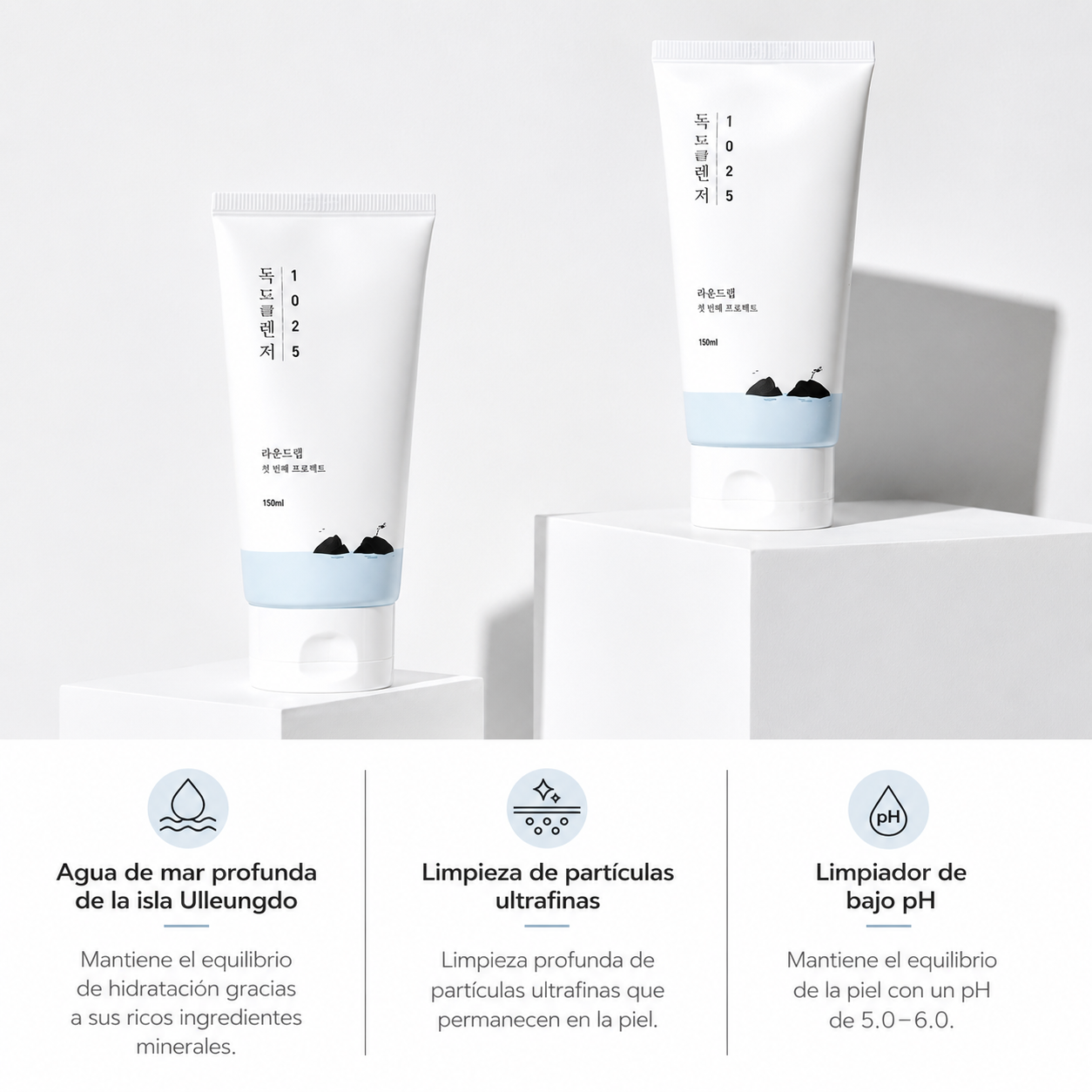 Round Lab - 1025 Dokdo Cleanser | Limpiador facial 150 ml