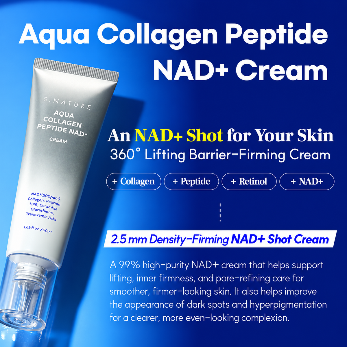 S.NATURE - Aqua Collagen Peptide NAD+ Cream