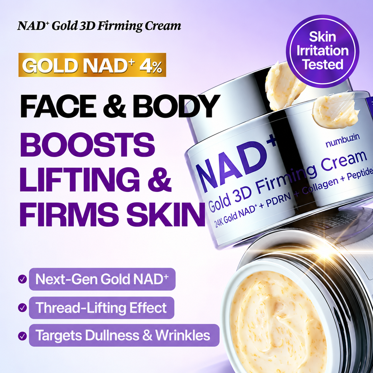 numbuzin - No.9 NAD+ Gold 3D Firming Cream | Crema reafirmante 50 ml