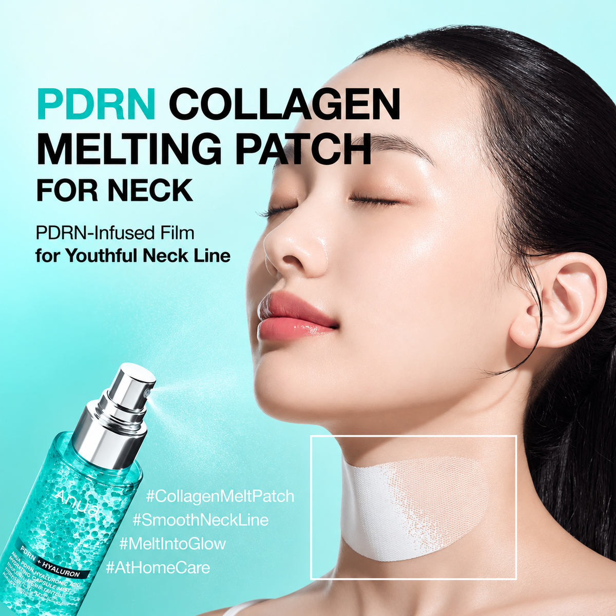 Anua - PDRN Collagen Melting Patch For Neck | Parche para cuello 4 piezas