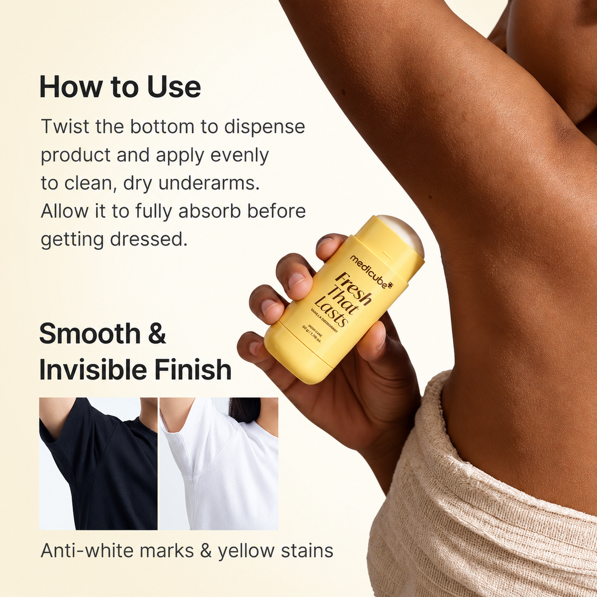 medicube - Vanilla & Pistachio Deodorant | Desodorante