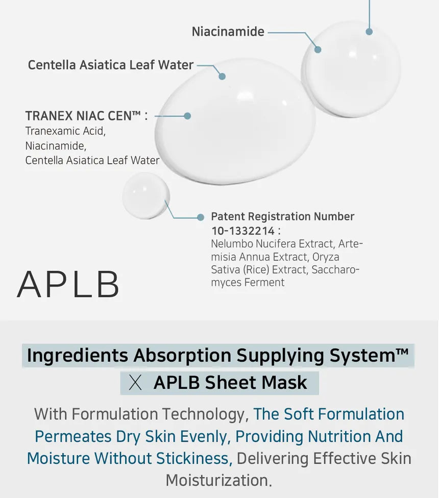 APLB - Mascarilla Facial Tranexamic Acid Niacinamide Sheet Mask