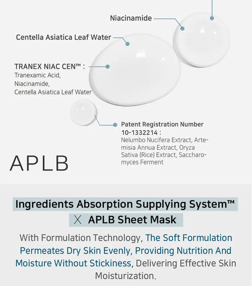 APLB - Mascarilla Facial Tranexamic Acid Niacinamide Sheet Mask