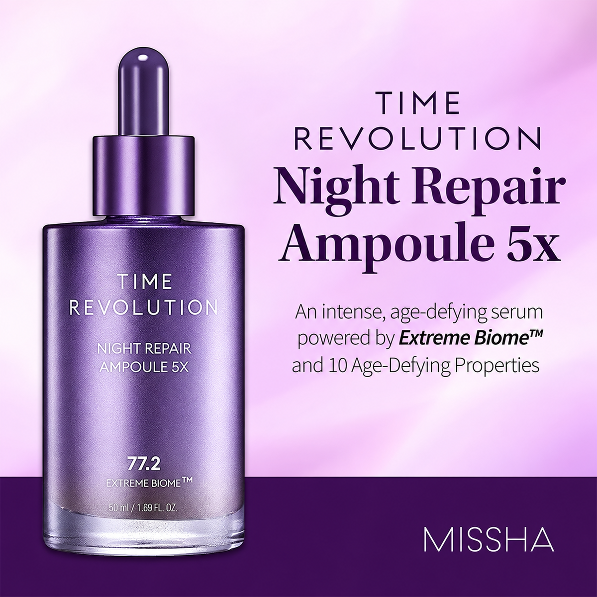 MISSHA - Time Revolution Night Repair Ampoule 5X | Ampolla reparadora 50 ml