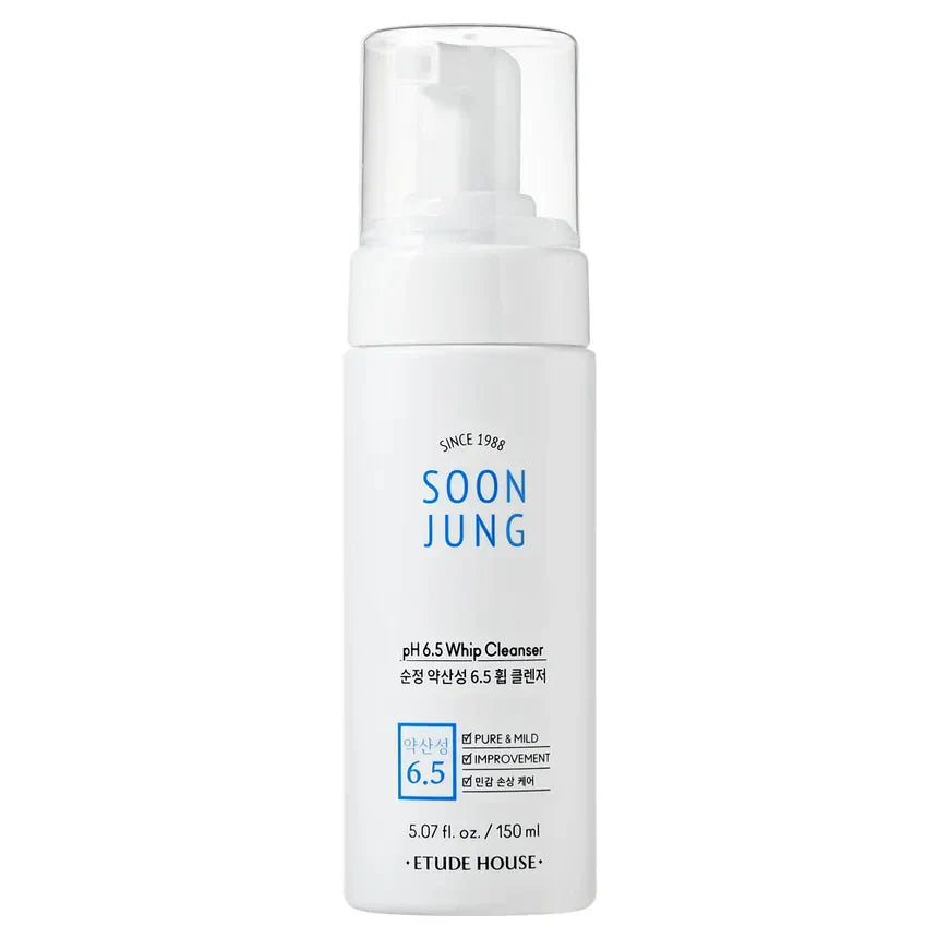 ETUDE - Soon Jung pH 6.5 Whip Cleanser | Limpiador facial 150 ml